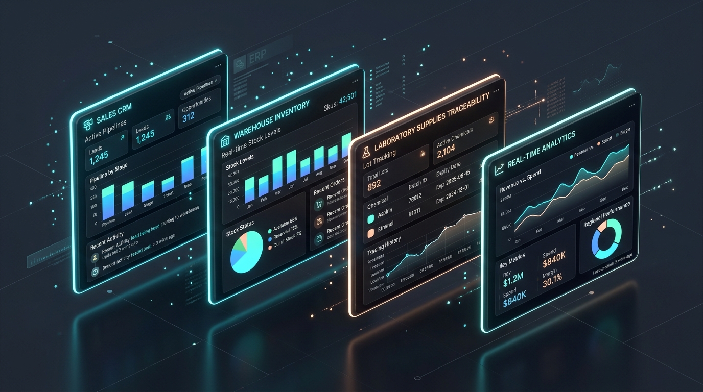 Módulos de la Suite ERP SaaS Nube4 de Vision 4 IT Solutions